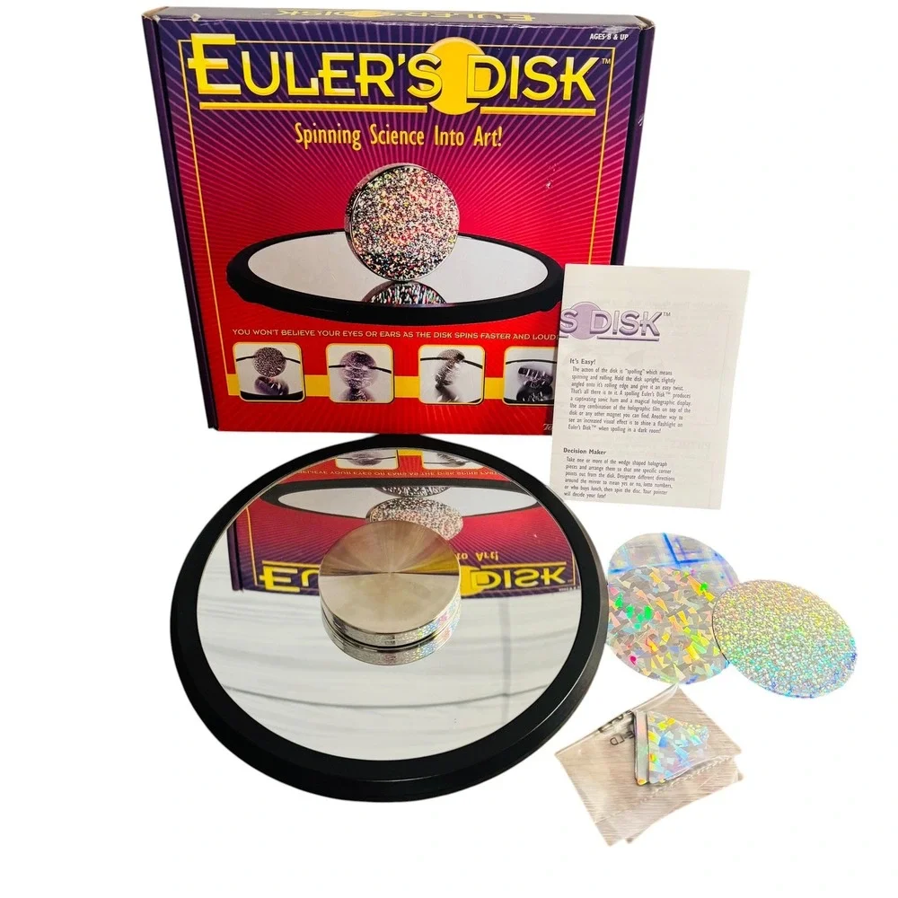Toysmith Euler's Disk Spinning Science Into Art Kinetic Toy Physics Kit 791709